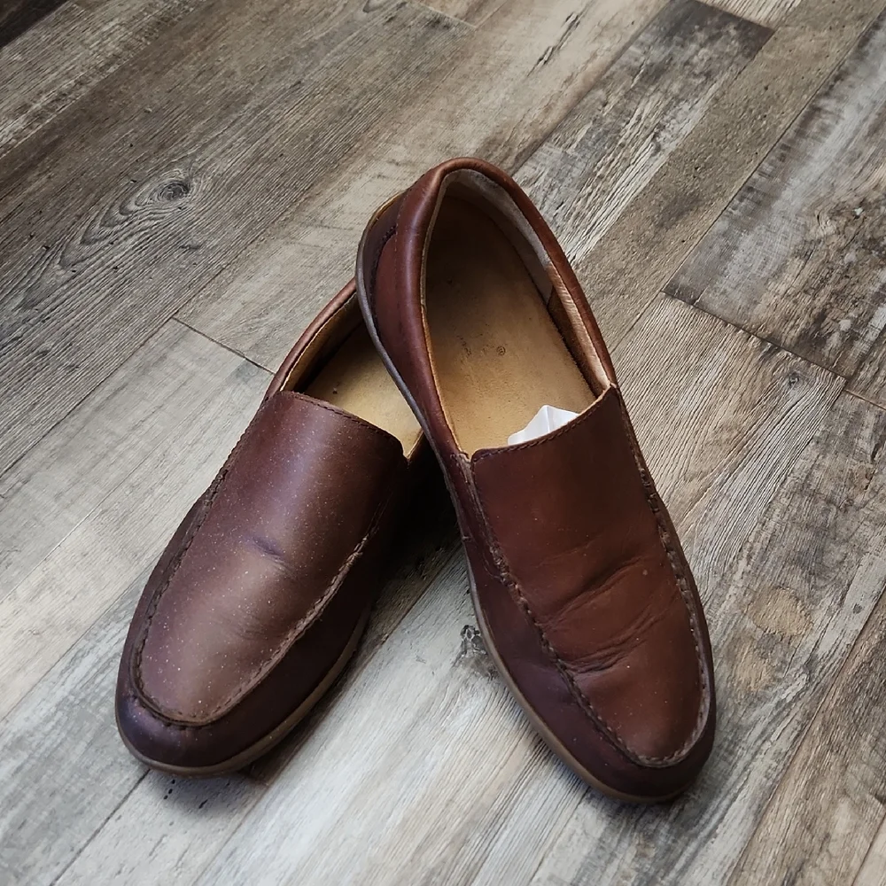 Born Mens Eberhard Venetian Brown Slip‎ On Loafer SZ 11.5 Leather Casual Neutral